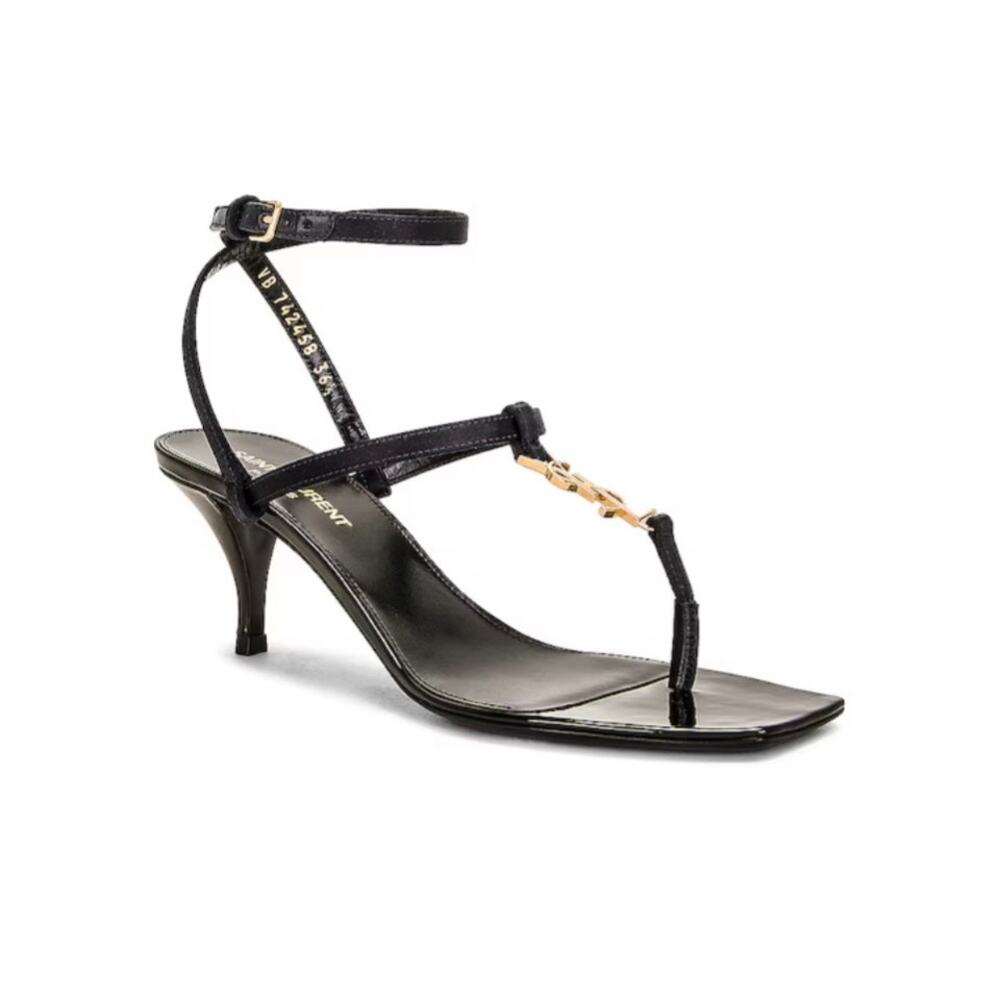 Saint Laurent Cassandra 60 Sandal YSL 
Flat leather Sandal SZ: 36